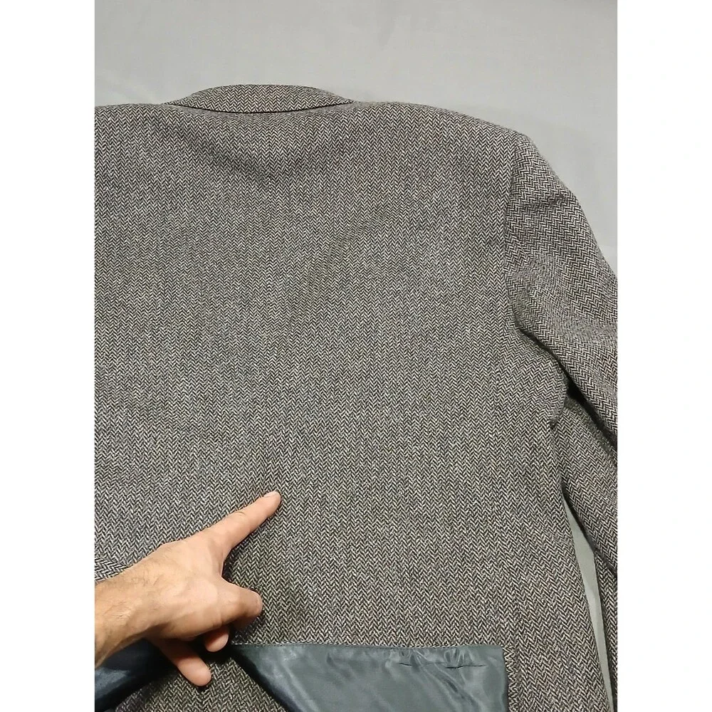 Vtg Jos A Bank Mens 41R 41 Regular Flecked Tweed Wool Sport Coat Dark Academia